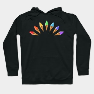 Rainbow of Ice Cream Cones Hoodie